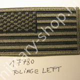 2656,U.S.ZÁSZLÓ  , FOLIAGE GREEN  ,TÉPŐZÁRAS ,BAL KEZES ÚJ,RO17780