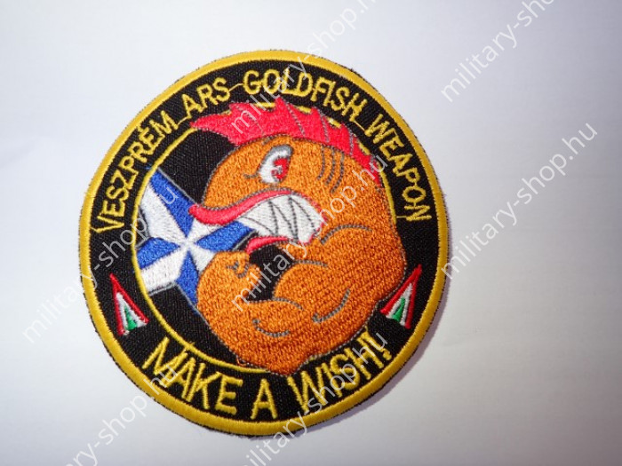 veszprém ars goldfish weapon mh magyar honvédség isaf mh2 vitéz bertalan árpád különleges rendeltetésű ezred kmz felvarró patch lord mountain   francia angol nato német usa baret barett lövész ejtőernyős felvarró katonai bolt üzlet army shop store militar