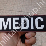 ÚJ3986,  MEDIC FELVARRÓ FEKETE ALAP , NAGY , PVC FELVARRÓ , ÚJ ( 67 )