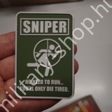 ÚJ4748 ,  SNIPER , NO NEED TO RUN , PVC FELVARRÓ ,ÚJ