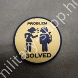 ÚJ4939 , PROBLEM SOLVED, PVC PATCH SZÍNES , ÚJ