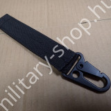ÚJ5001, MOLLE AKASZTÓ KARABINERREL ,RÖVIDEBB VERZIÓ , FEKETE , 28283A
