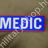 ÚJ4927, MEDIC FELVARRÓ KÉK ALAP -FEHÉR FELIRAT, NAGY , PVC FELVARRÓ , ÚJ (  )
