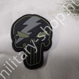 ÚJ5382 , ZÖLD SZEMŰ KOPONYA PVC PATCH , ÚJ
