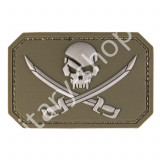ÚJ5492 , KALÓZOS ZÖLD PVC PATCH , ÚJ