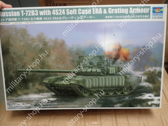 trumpeter russian t-72b3 with 4s24 soft case era & grating armour 09610 miniart rumpeter tamiya takom revell italeri friulmodellizmo rye field  border bandai academy eduard modell makett shop bolt üzlet  in budapest