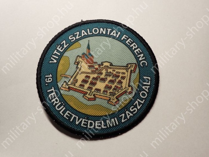 vitéz SZALONTAII FERENC 19.. TERÜLETVÉDELMI ZÁSZLÓALJ , KÖZNAPI, SZÍNES , KARFELVARRÓ
