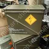 ÚJ5338, DÁN -U.S. LŐSZERES LÁDA HASZNÁLT , KIVÁLÓ ÁLLAPOT , ZÖLD , FÉM, 0.50 CAL ( 12,7-ES MÉRETŰ )
