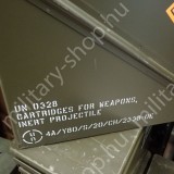 ÚJ5338, DÁN -U.S. LŐSZERES LÁDA HASZNÁLT , KIVÁLÓ ÁLLAPOT , ZÖLD , FÉM, 0.50 CAL ( 12,7-ES MÉRETŰ )