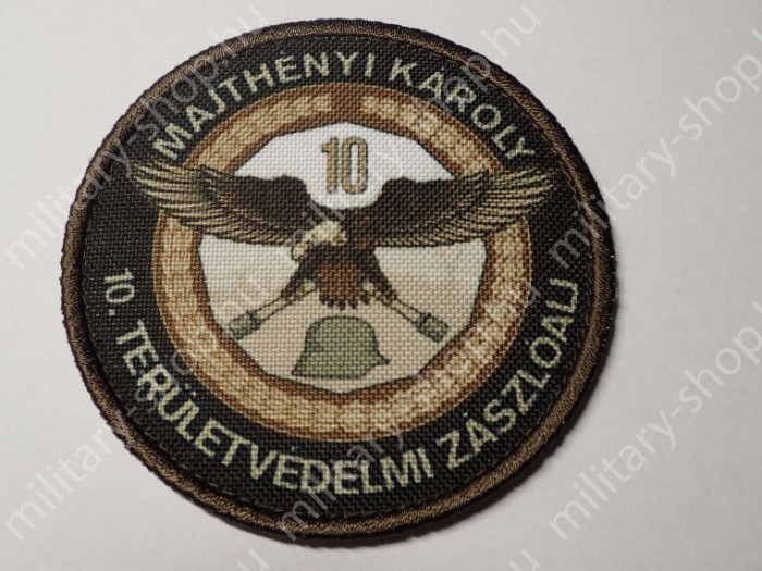 majthényi károly 10.. területvédelmi zászlóalj ezred  magyr katonai  kar baret sapka felvarrók  katonai bolt üzlet army military shop store  surplus in budapest