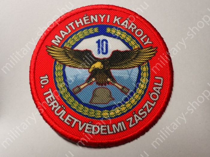 MAJTHÉNYI KÁROLY 10.. TERÜLETVÉDELMI ZÁSZLÓALJ ,KÖZNAPI, SZÍNES  , KARFELVARRÓ ,ÚJ